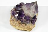 Deep Purple Amethyst Crystal Cluster With Huge Crystals #185443-2